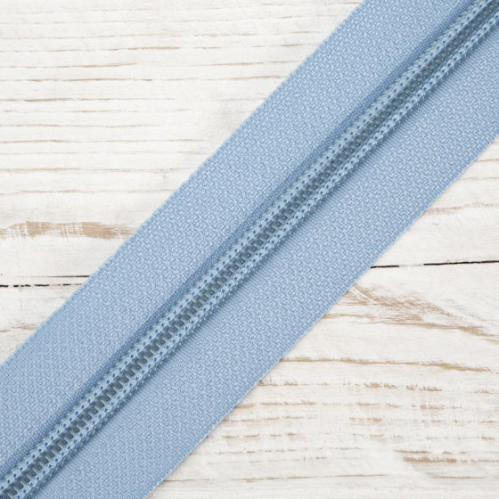 Zipper tape 5mm light blue - 546