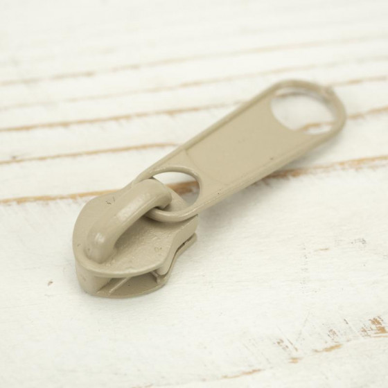 Slider for zipper tape 5mm - beige - 010