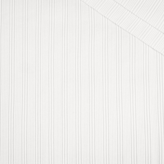 D-01 WHITE - Ribbed knit fabric