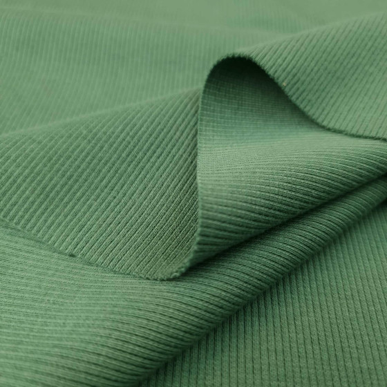 Ribbed knit fabric - DARK GREEN (d-068)