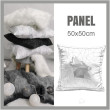 CUSHION PANEL - GEOMETRIC WOLF (ADVENTURE) / white ice