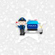 POLICE OFFICER / light grey  - panel 