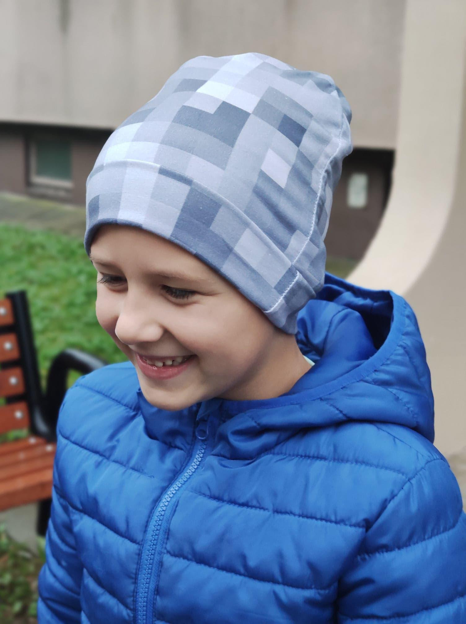 "Beanie" Mütze - PIXEL MS.2 / rosa / Größe nach Wahl