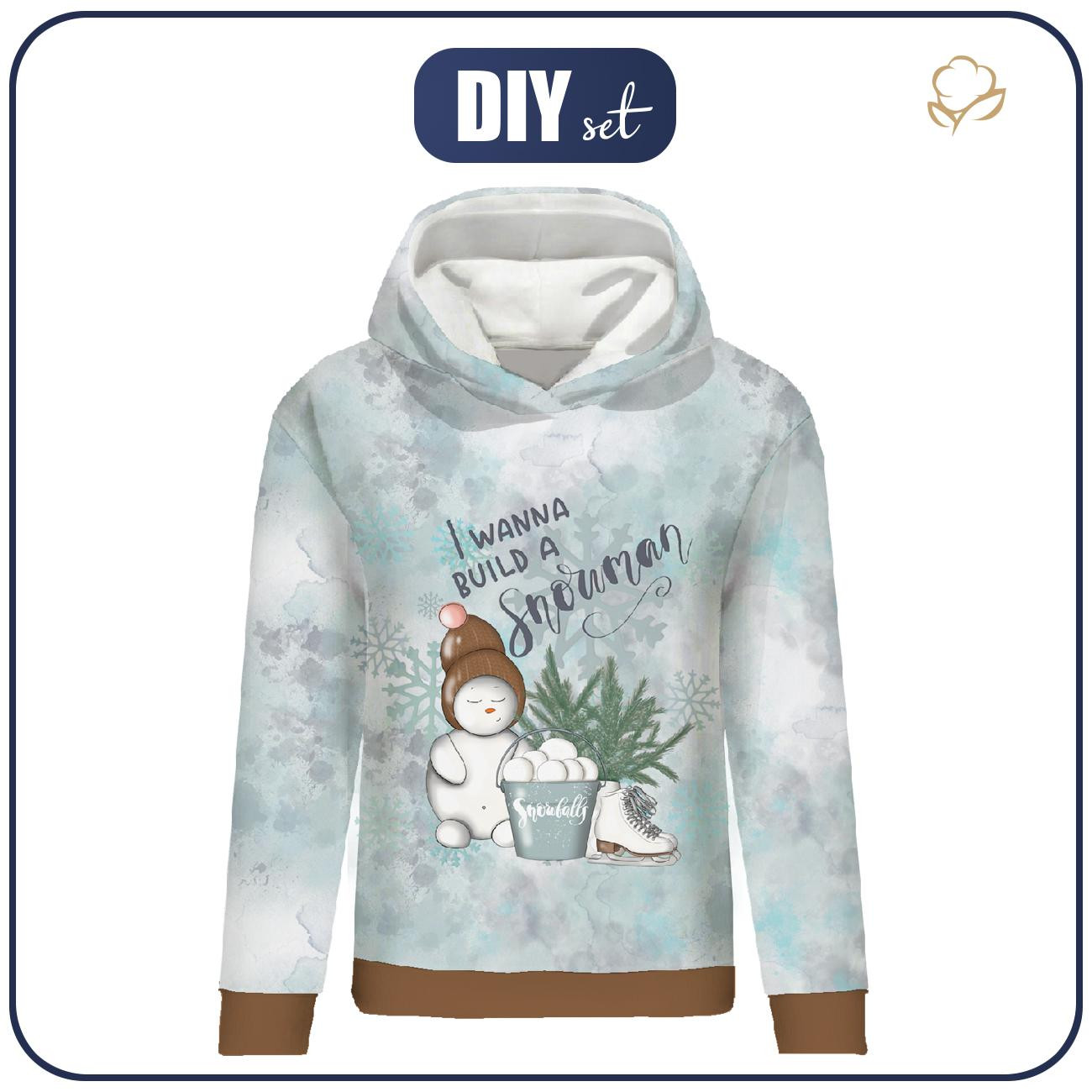 CLASSIC DAMEN HOODIE (POLA) - I WANNA BUILD A SNOWMAN (WINTER IN DER STADT) - Sommersweat