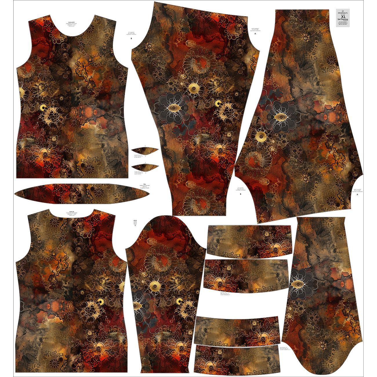 THERMO DAMEN SET (JANE) - alcohol ink wz.15 - Nähset