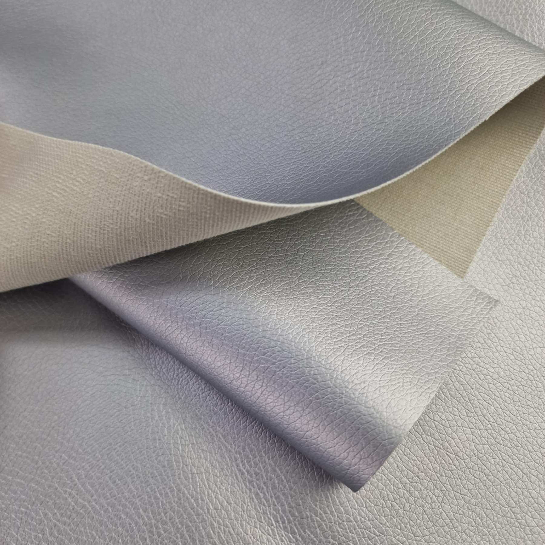 METALIC SILVER - metallisch Kunstleder