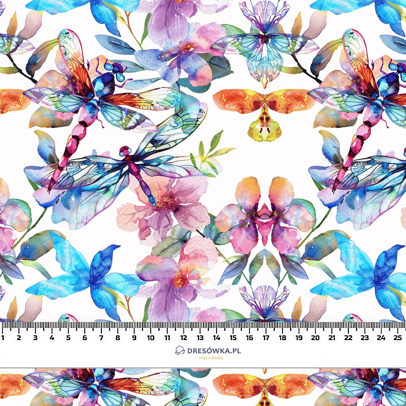 Butterfly & Flowers wz.16 - Viskose Jersey