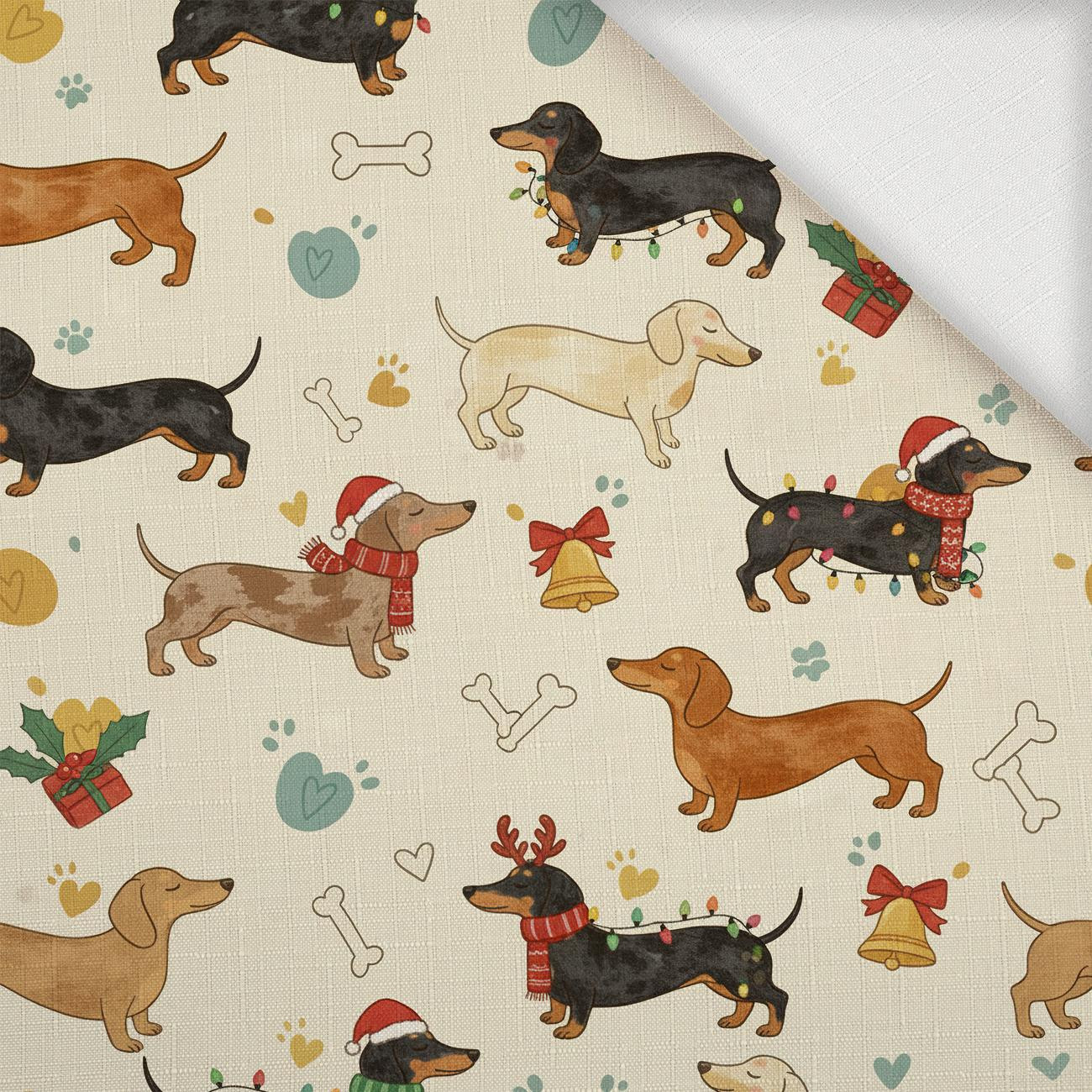 CHRISTMAS DOGS M. 2 - Webware für Tischdecken
