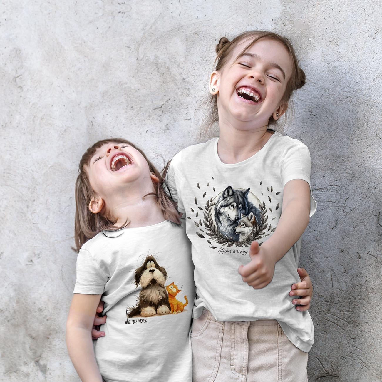 ANIMALS CUTE wz.18 - panel (60cm x 50cm) Wintersweat angeraut mit Elastan ITY