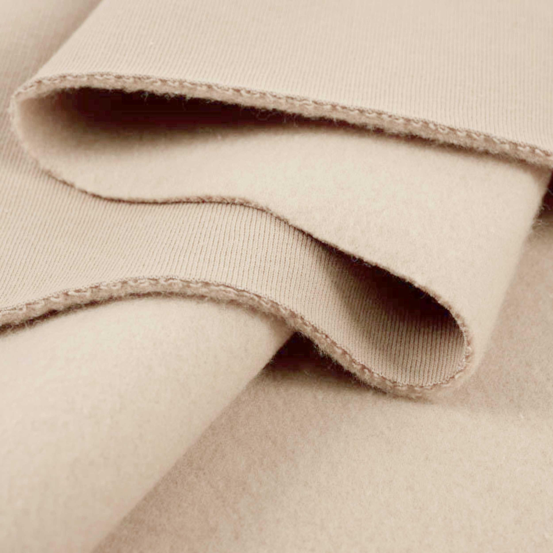 D-207 STROH BEIGE - Wintersweat angeraut D300