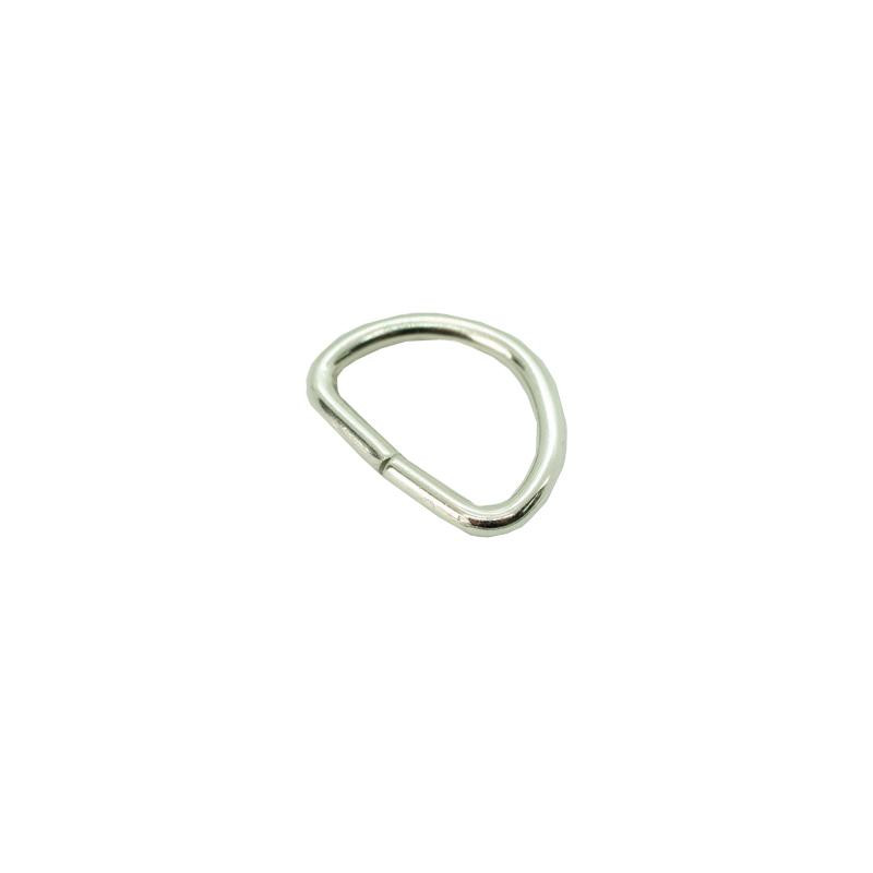 D-Ring Halbring Breite 15 mm für Lederware - Nickel