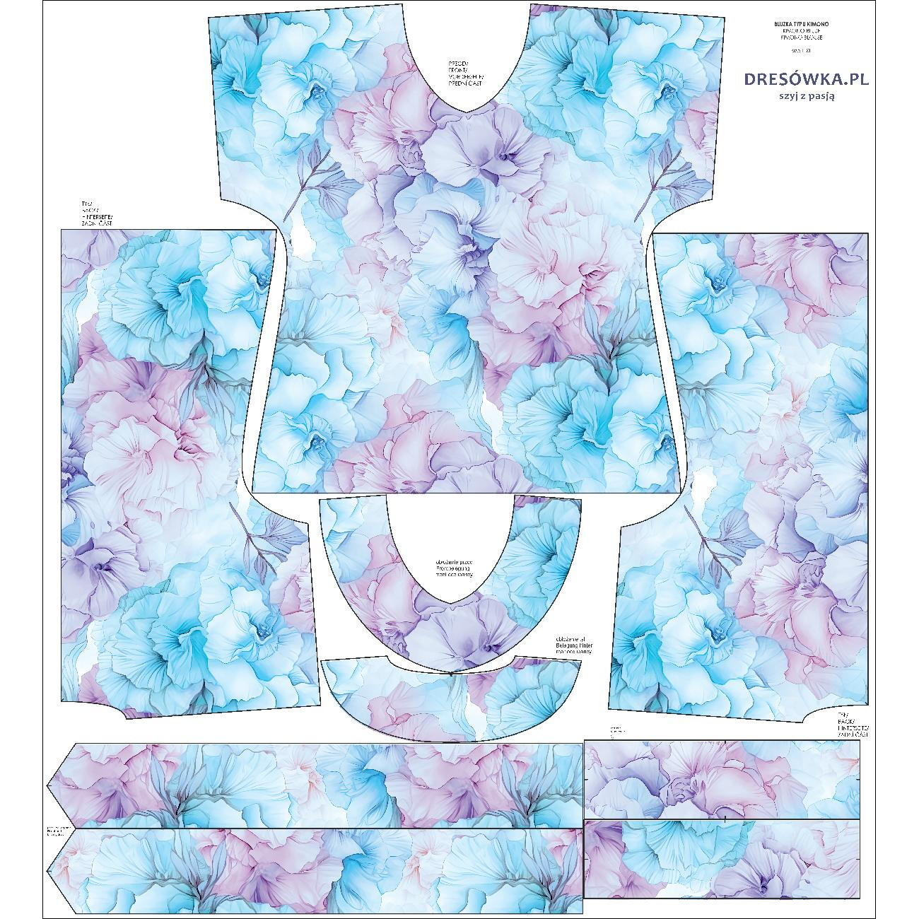 KIMONO BLUSE - ALCOHOL PASTEL WZ.3 - Nähset 