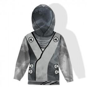 SCHWARZER NINJA HOODIE "ALEX" ( 110/116) - Sommersweat 