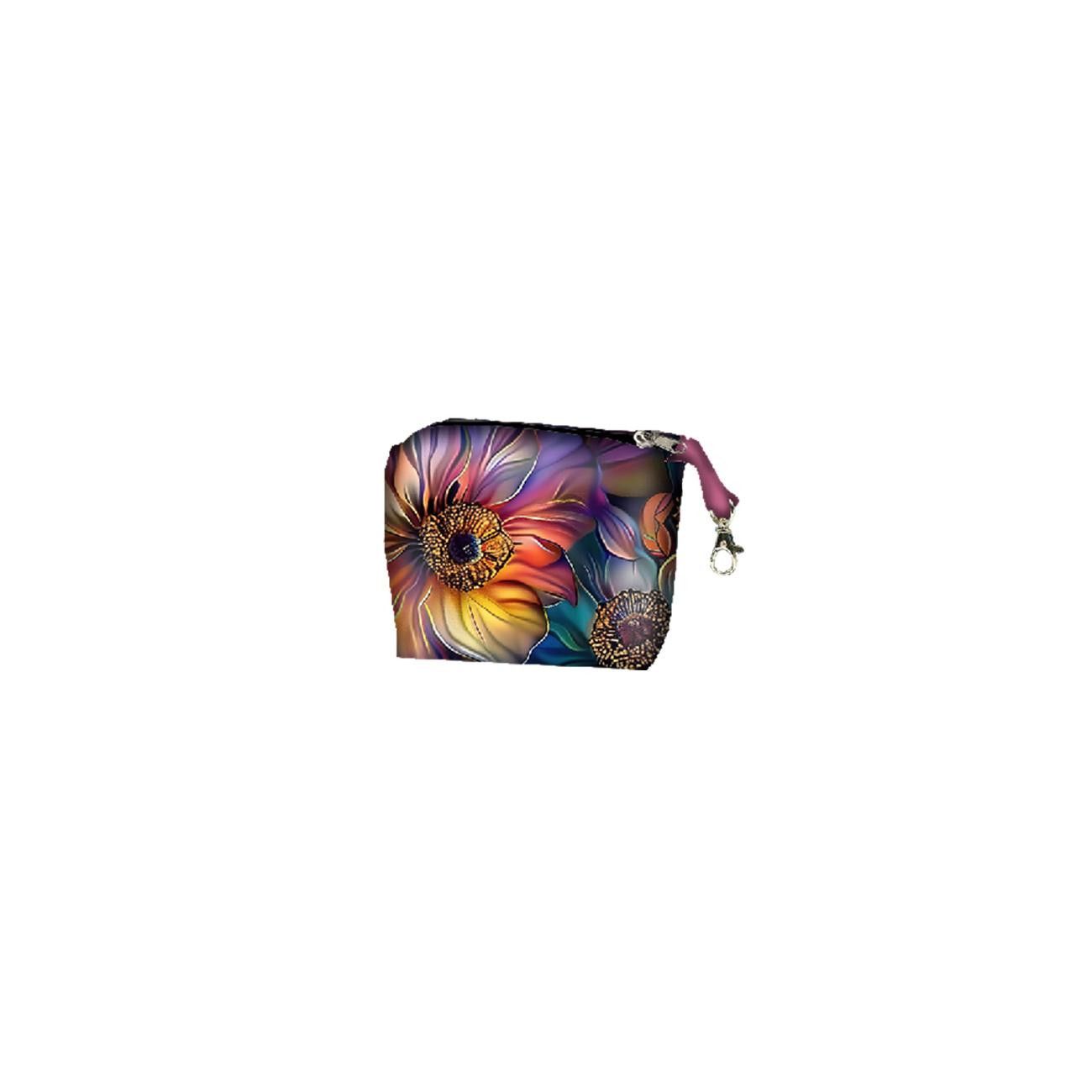 XL Tasche mit Utensilientasche 2 in 1 - COLORFUL FLOWERS m. 1 - Nähset