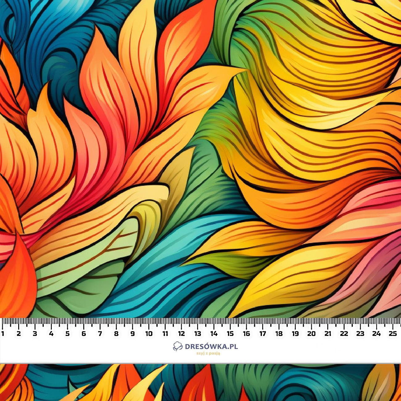 COLORFUL LEAVES m. 4 - Leinen 100%
