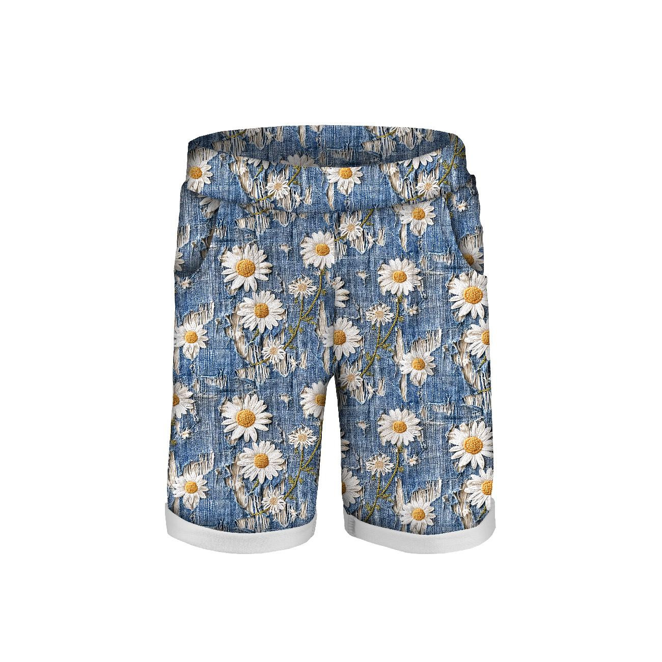 KURZE KINDERHOSE (RIO) - DAISIES DENIM IMITATION WZ. 2 - Sommersweat
