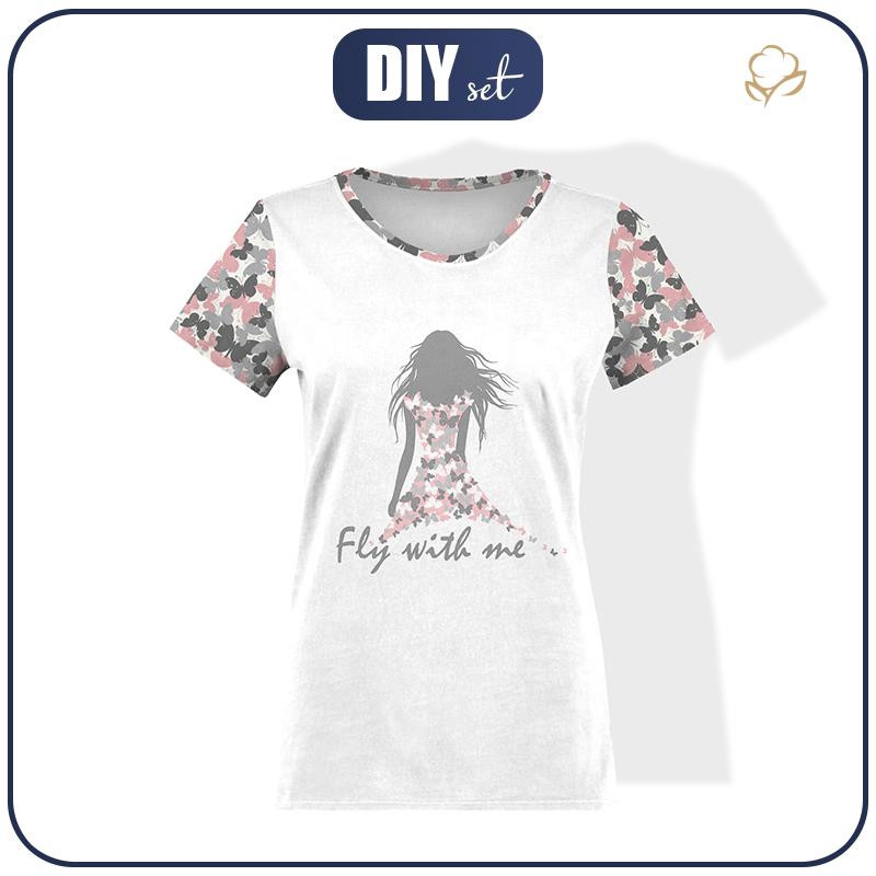 DAMEN T-SHIRT - FLY WITH ME - Single Jersey
