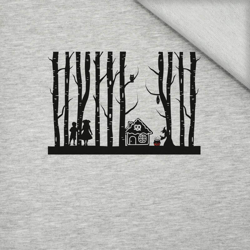 HÄNSEL UND GRETEL- M-01 melange hellgrau- Paneel Sommersweat