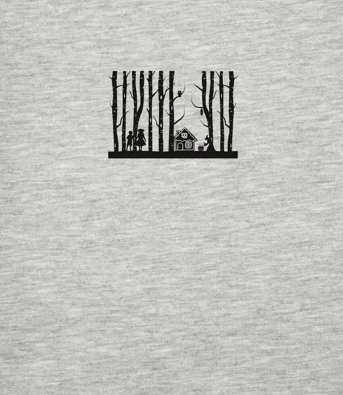 HÄNSEL UND GRETEL- M-01 melange hellgrau- Paneel Sommersweat