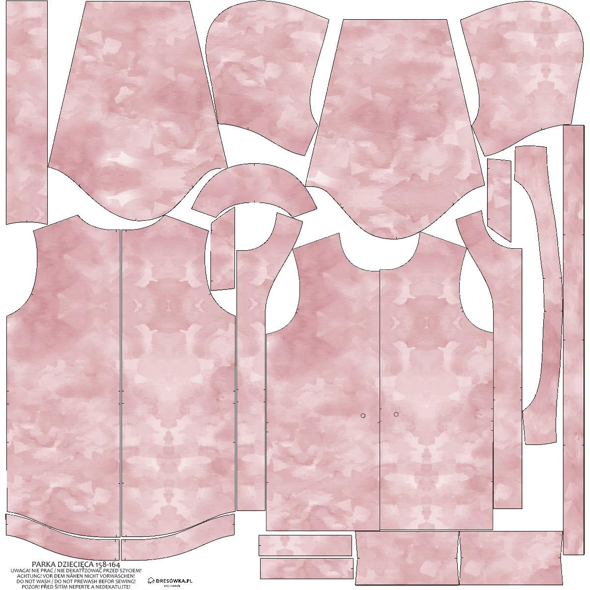 KINDERPARKA (ARIEL) - CAMOUFLAGE m. 2 / rosenquarz - Nähset