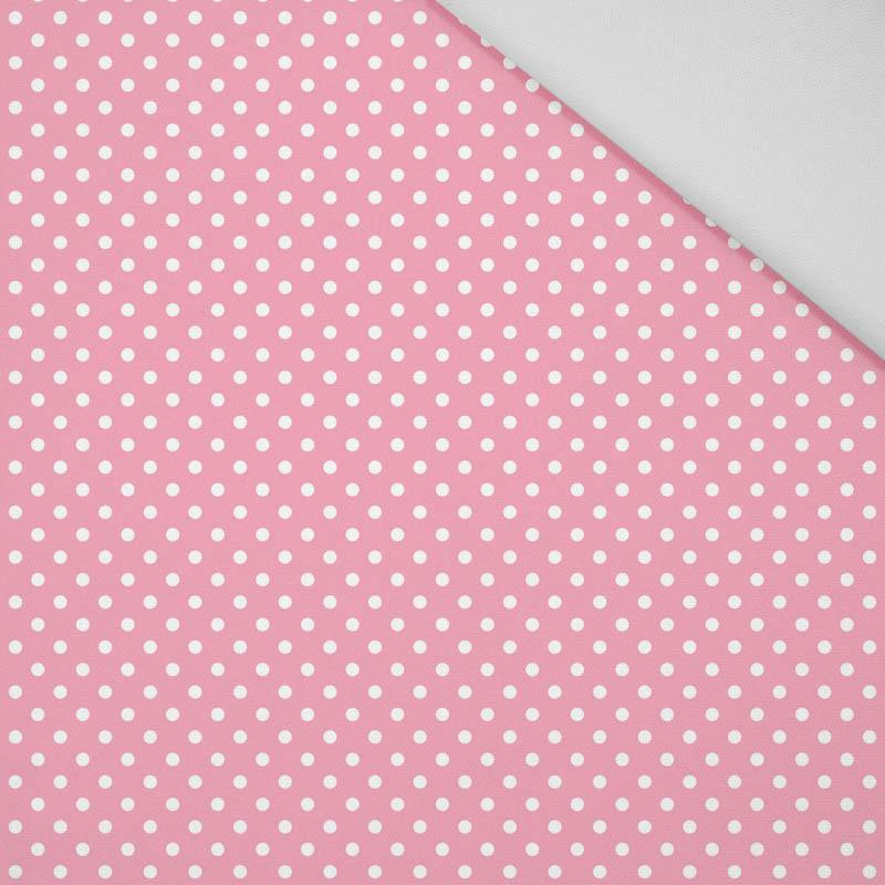 PUNKTE WEIß / violet - HOME DECOR PREMIUM Webware