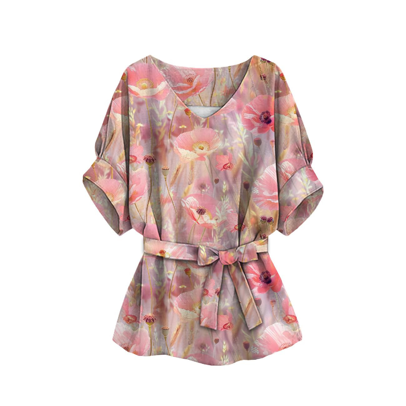 KIMONO BLUSE - MOHNBLUMEN Ms. 3 - Nähset 