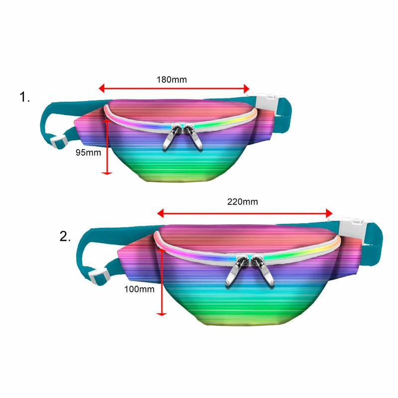 HÜFTTASCHE - REGENBOGEN STREIFEN Ms. 1  / Größe nach Wahl