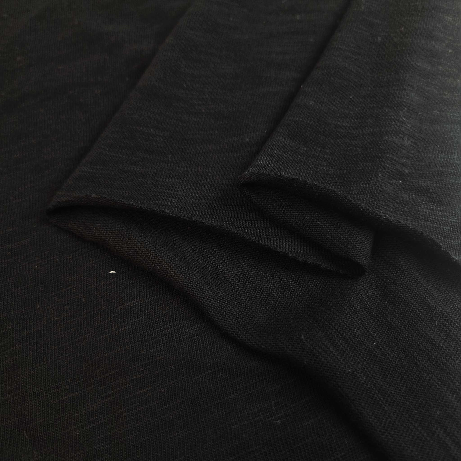 FLAME Baumwoll-Jersey - SCHWARZ - 170g