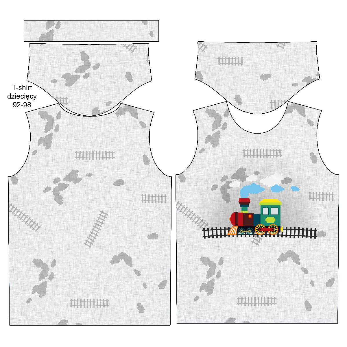 KINDER T-SHIRT- LOKOMOTIVE / acid (grau) - Single Jersey