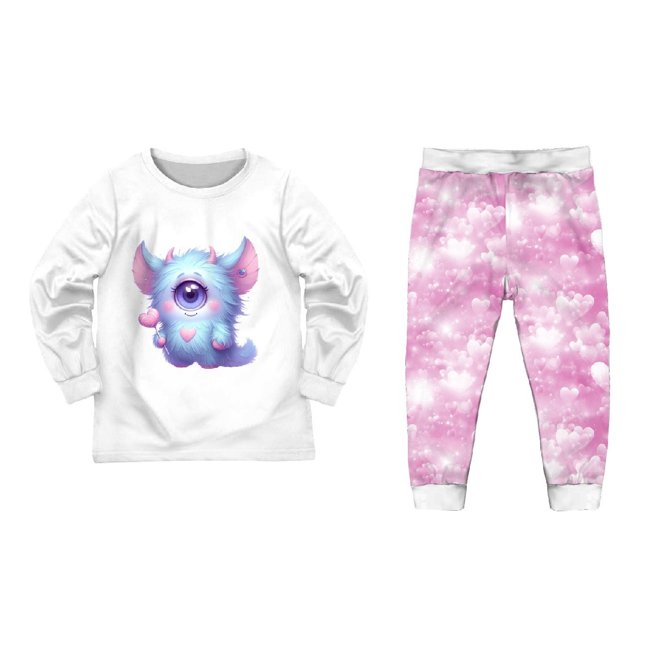 KINDERPYJAMAS "MIKI" - VALENTINE'S DAY / MONSTER - Nähset