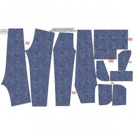 KINDER-JOGGINGHOSE "LYON" (86/92) - ACID WASH / DUNKELBLAU - Sommersweat 