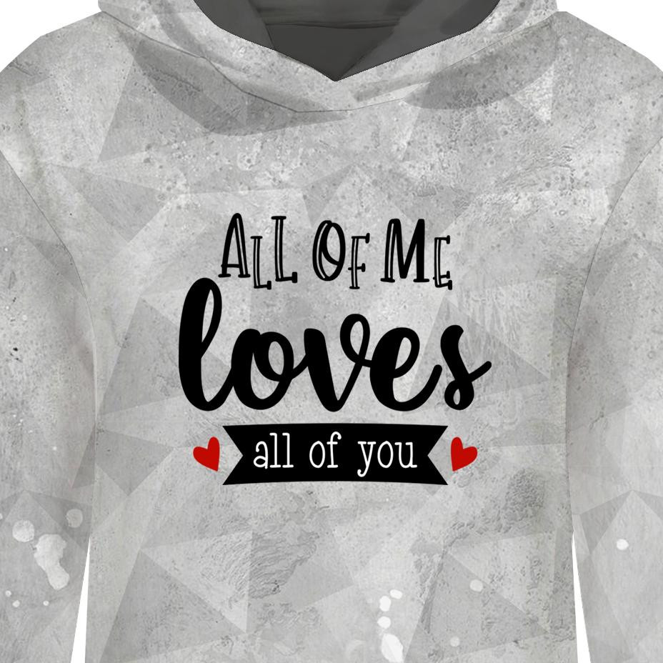 CLASSIC DAMEN HOODIE (POLA) - ALL OF ME LOVES ALL OF YOU (BE MY VALENTINE) / EIS - Sommersweat