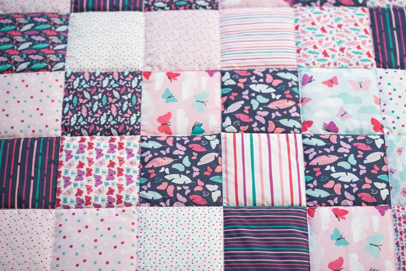 PATCHWORK DECKE - SCHMETTERLINGE