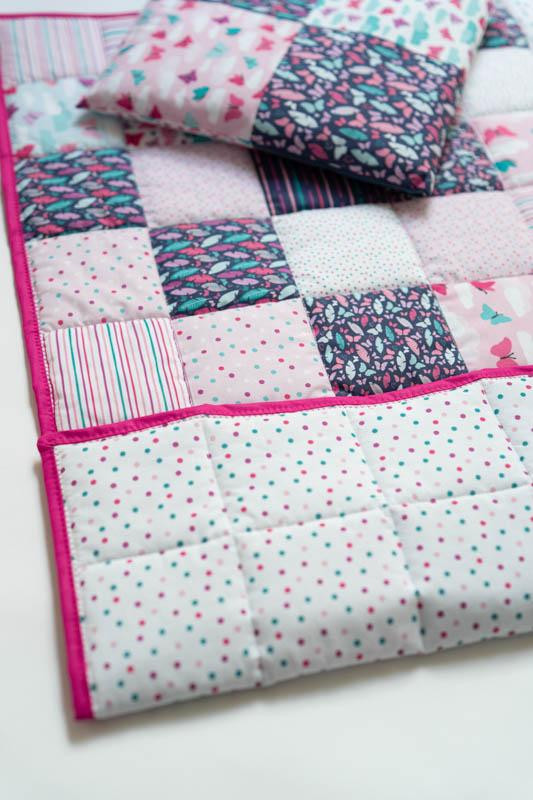 PATCHWORK DECKE - SCHMETTERLINGE
