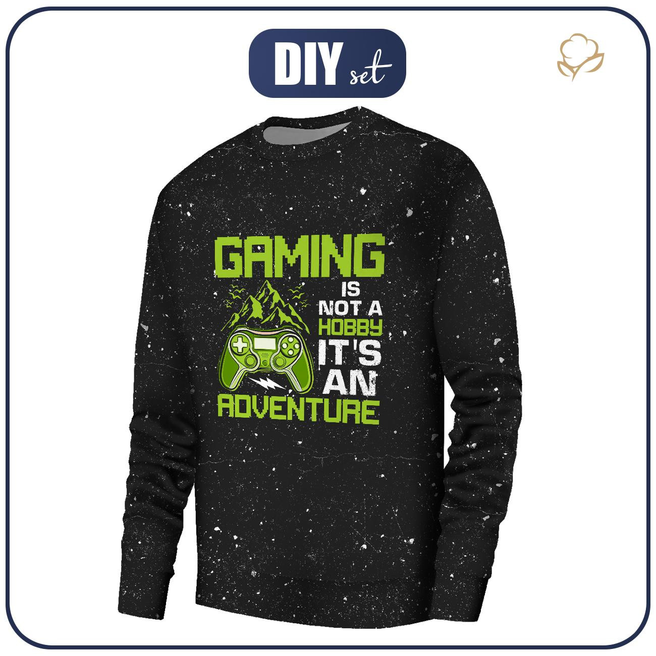 BASIC HERREN SWEATSHIRT (OREGON) - GAMING M. 2 - Nähset