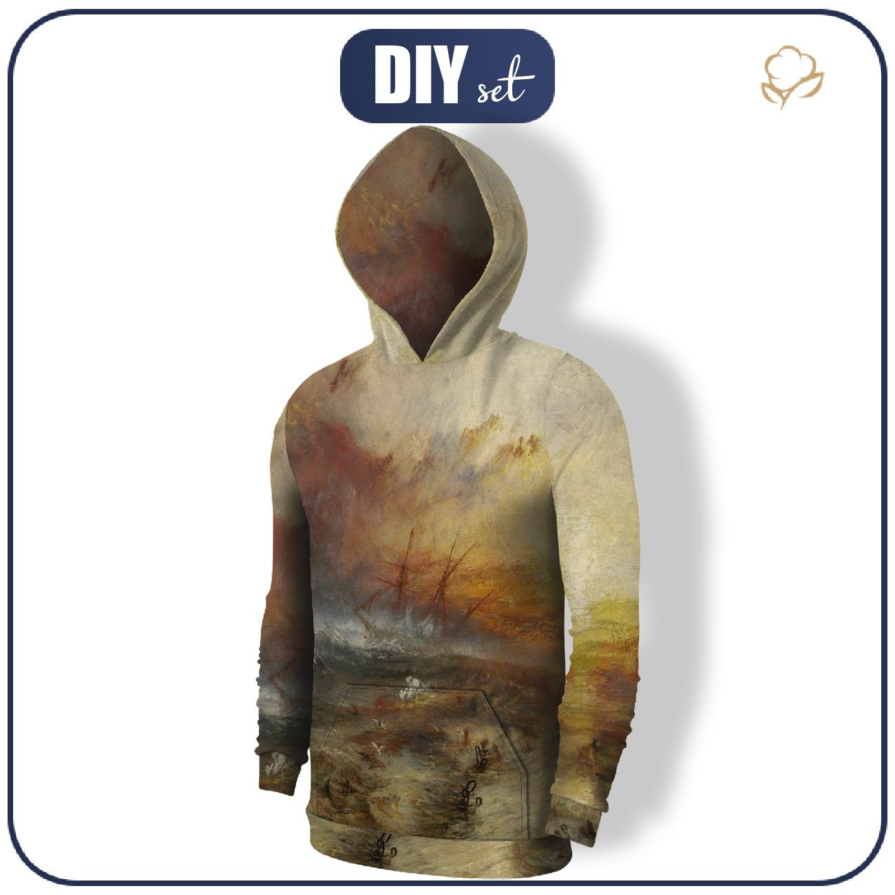 HERREN HOODIE (COLORADO) - DAS SKLAVENSCHIFF (William Turner) - Nähset