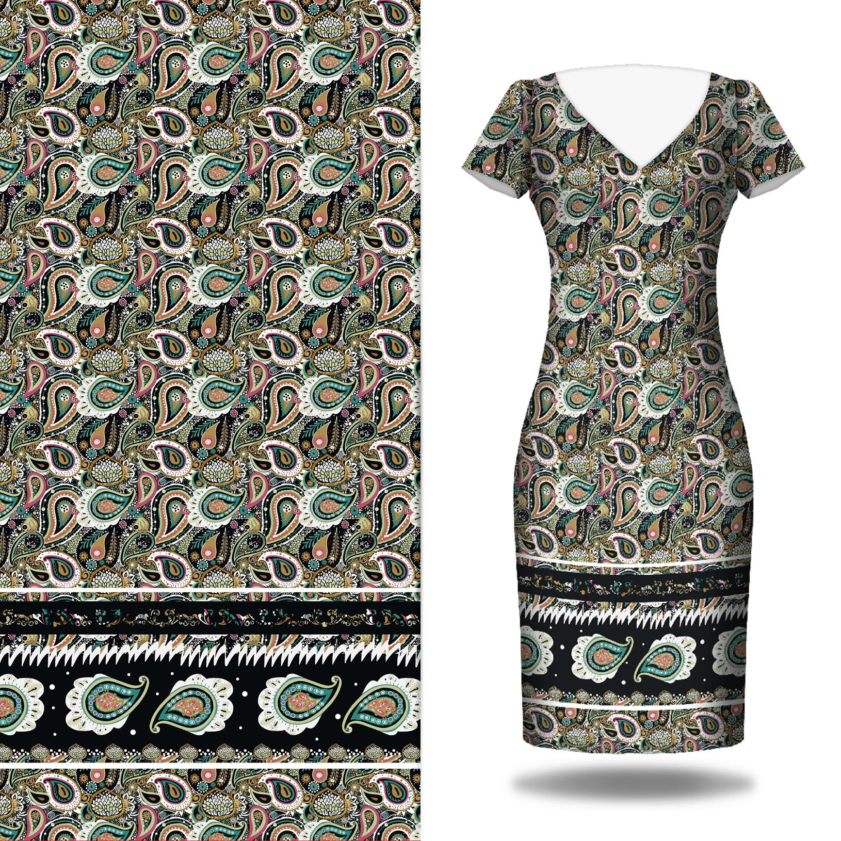 Paisley Mst. 4 - Kleid-Panel krepp