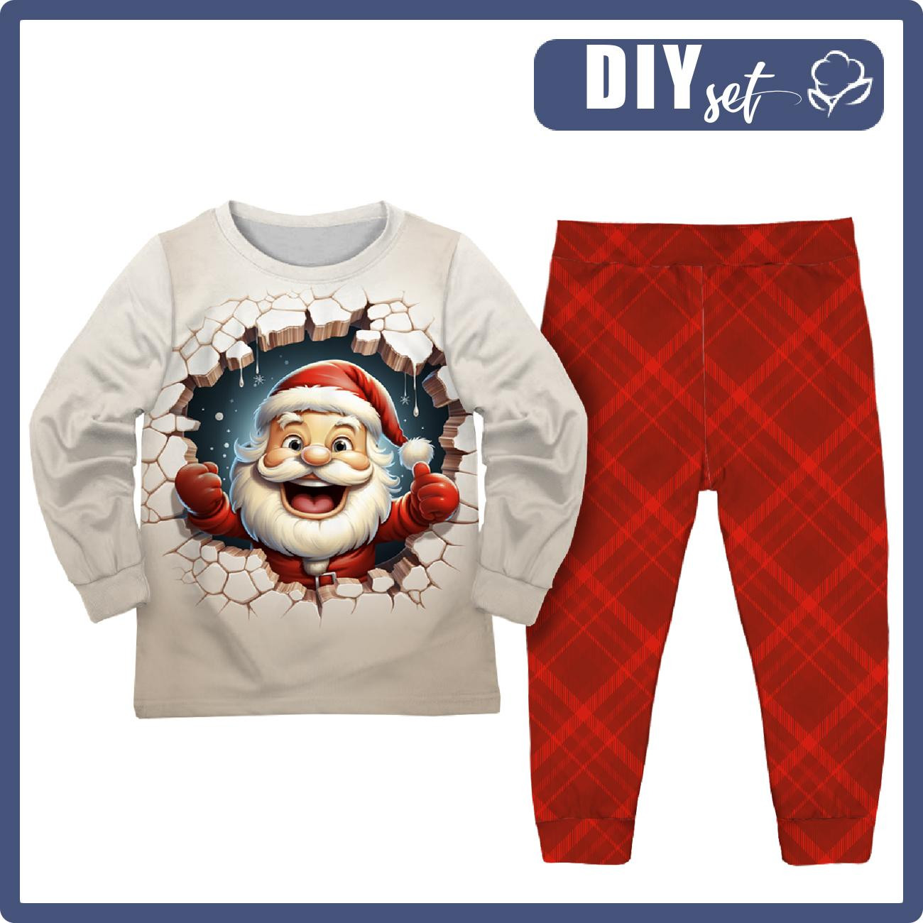 KINDERPYJAMAS "MIKI" - HAPPY SANTA  - Nähset