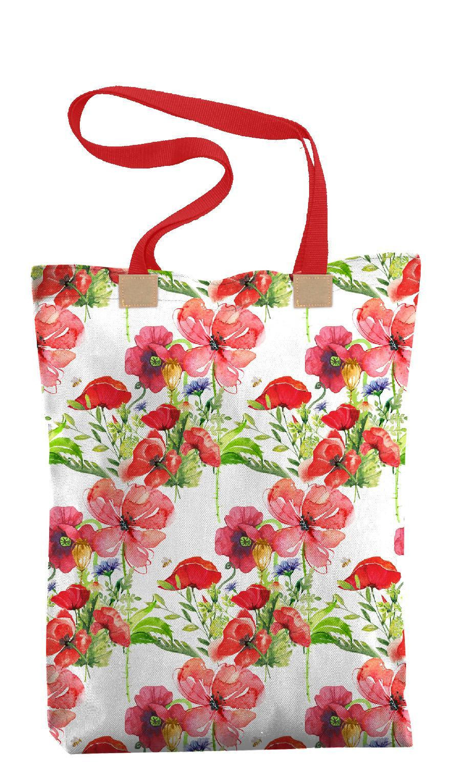 SHOPPER TASCHE - MOHNBLUMEN M.2 (AUF DER WIESE) - Nähset