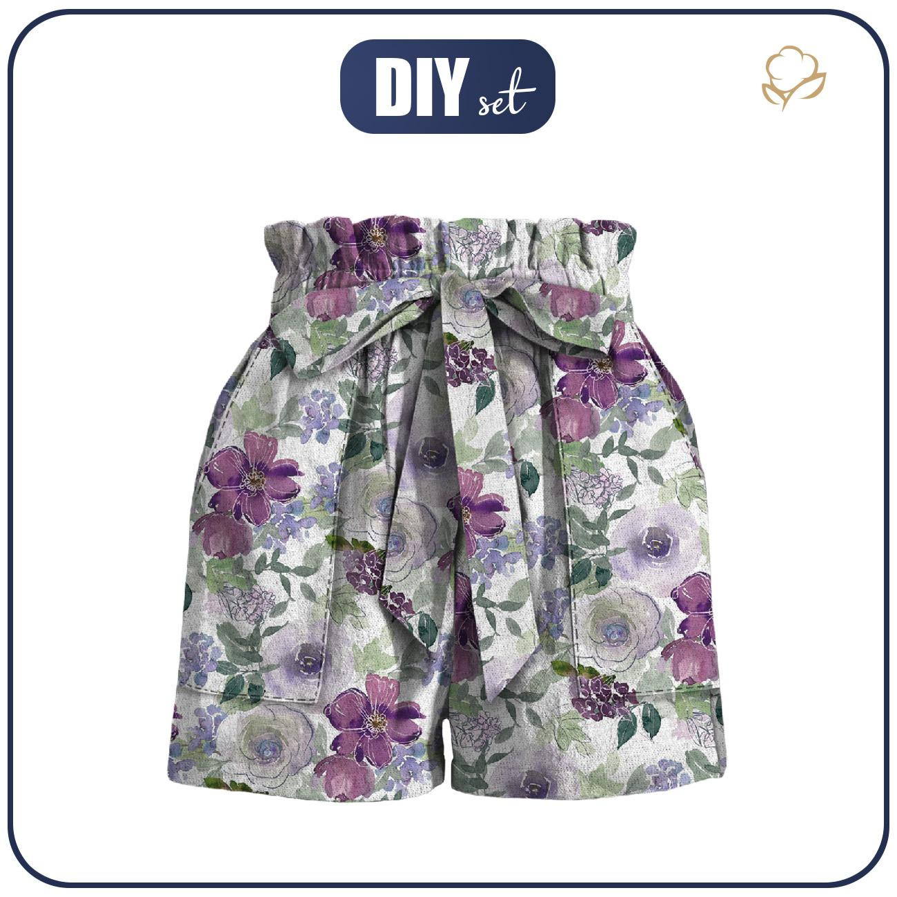 PAPERBAG SHORTS - AQUARELL BLUMEN Ms. 3 - Nähset