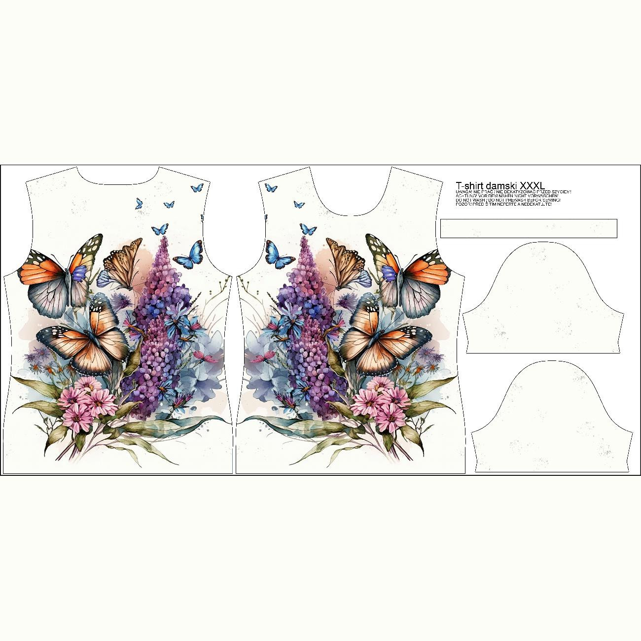 DAMEN T-SHIRT - BEAUTIFUL BUTTERFLY MS. 1 - Nähset