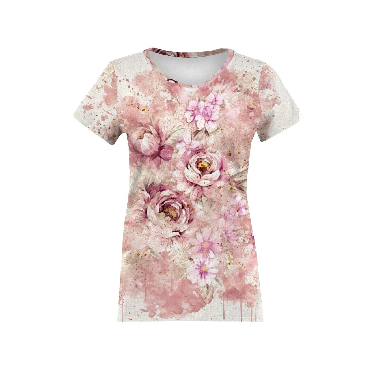 DAMEN T-SHIRT - WATERCOLORS FLOWERS MS. 6 - Single Jersey 