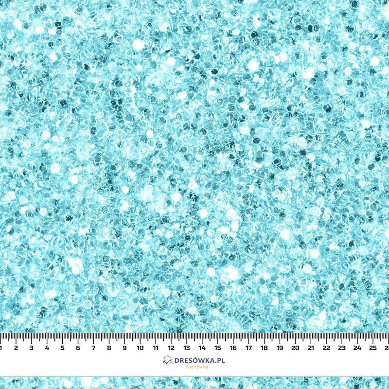 BLAUER GLITTER (WUNDERLAND) - bio single jerset mit Elastan Sommersweat