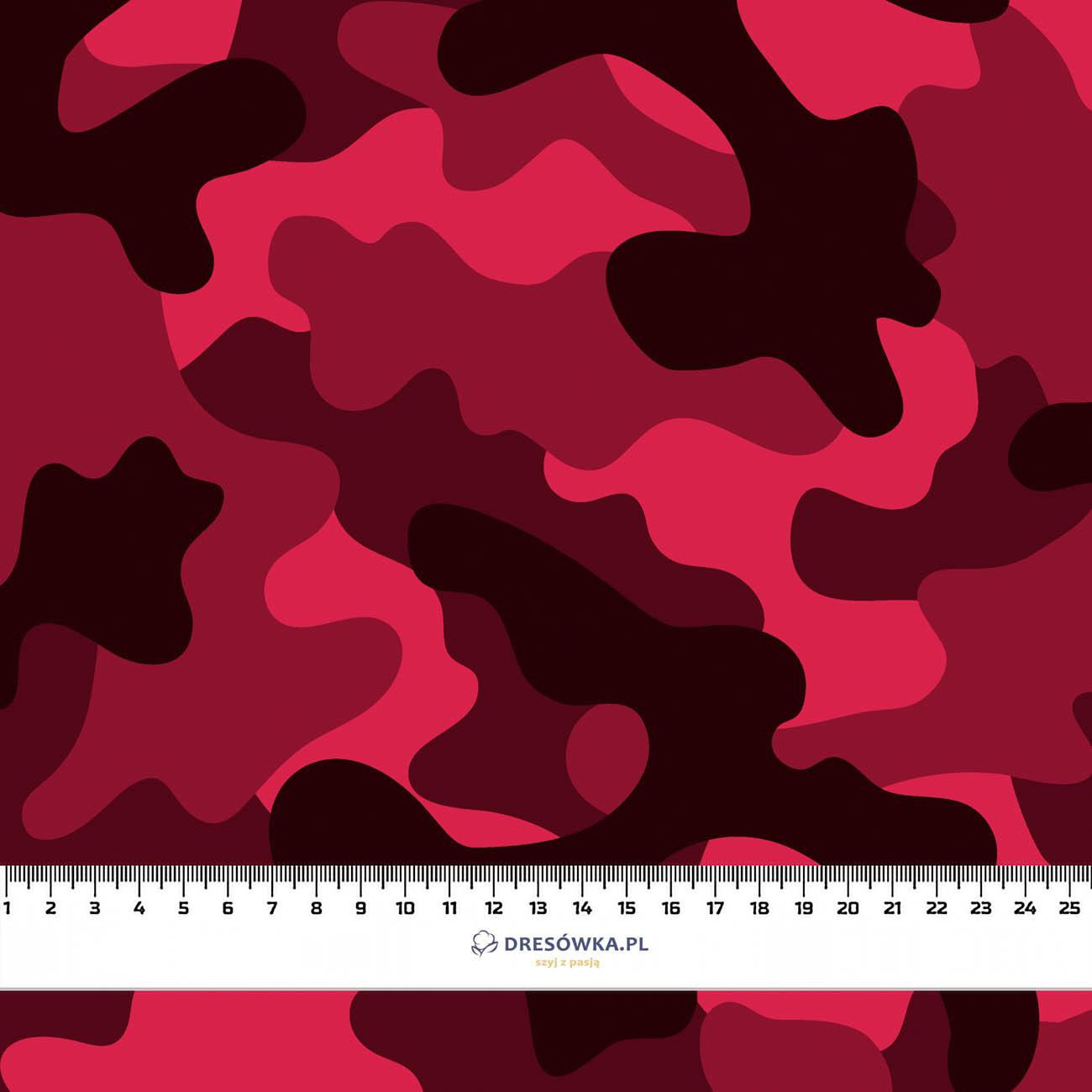 CAMOUFLAGE / viva magenta- Single Jersey mit Elastan ITY