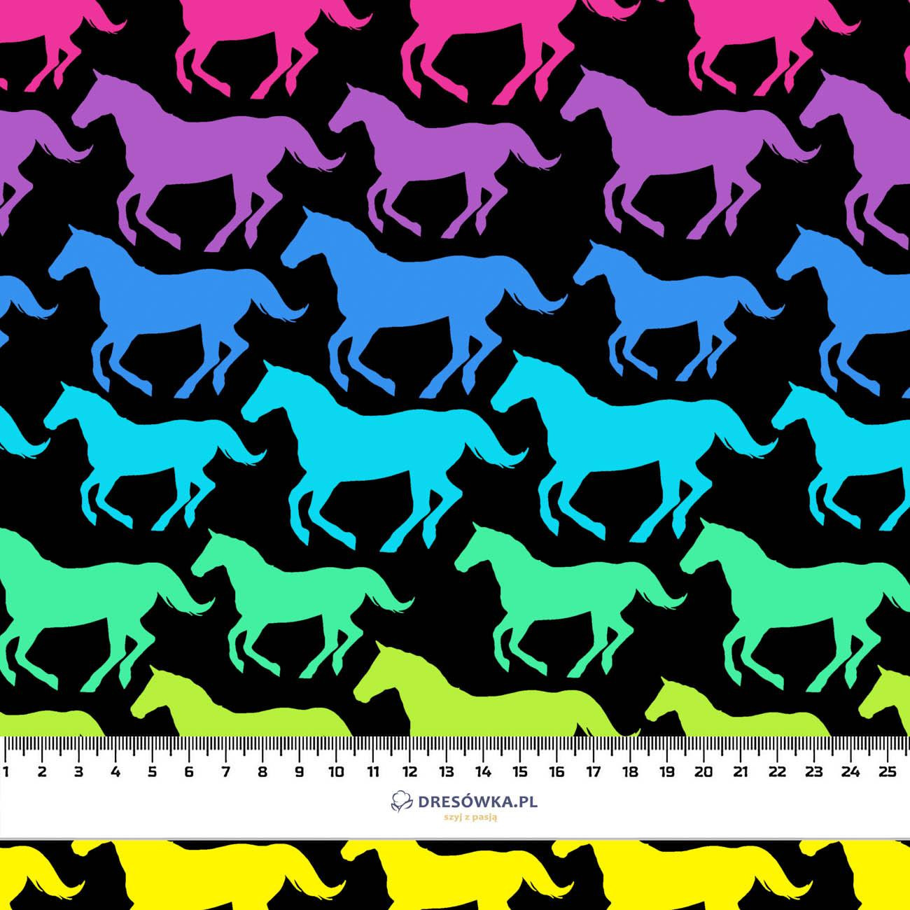 REGENBOGEN PFERDE- Single Jersey mit Elastan ITY