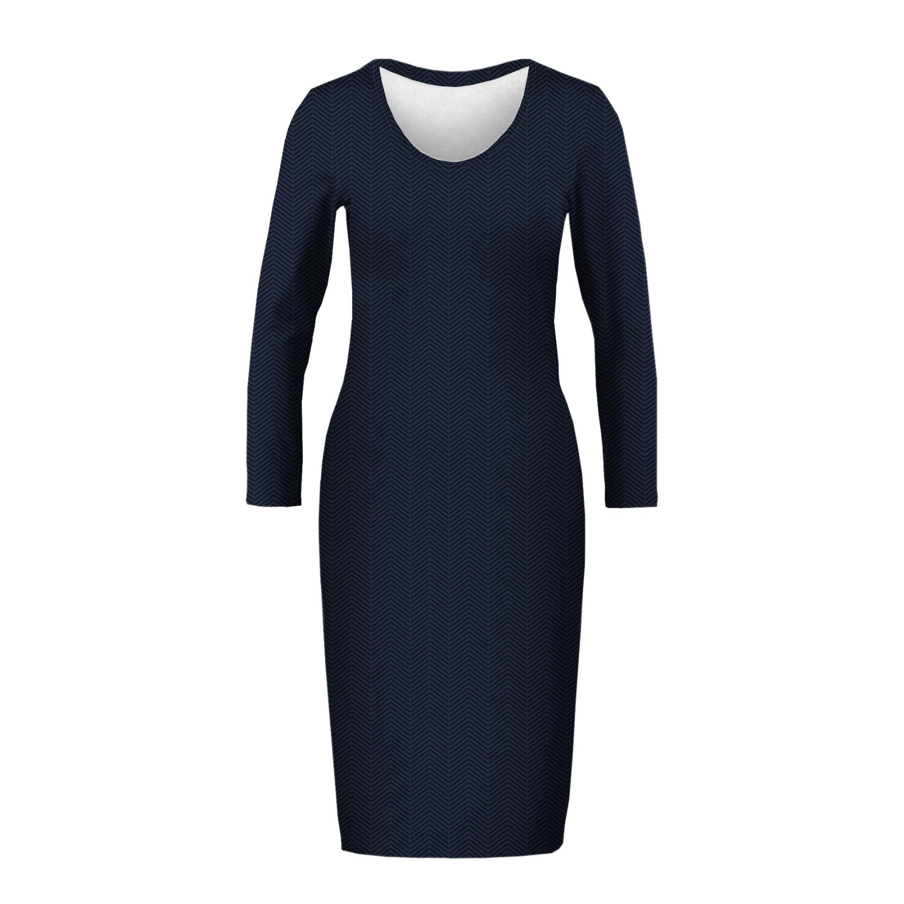 BLEISTIFTKLEID (ALISA) - FISCHGRATMUSTER / NACHT RUF / navy - Nähset