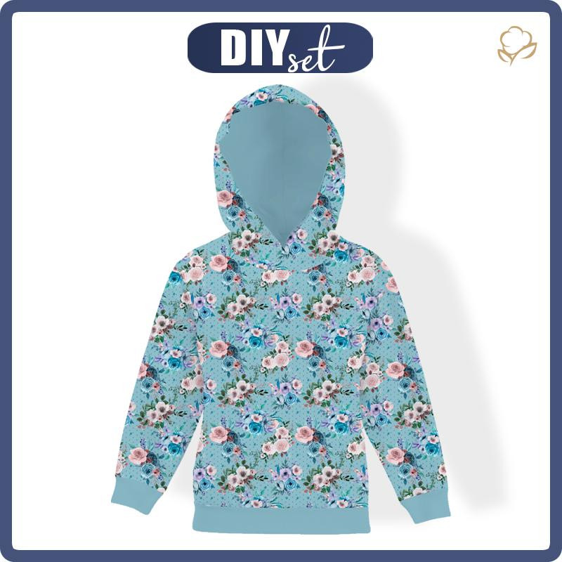 KINDER HOODIE (ALEX) - BLUMENSTRAUß Ms 8 (KÜRBISGARTEN) - Nähset