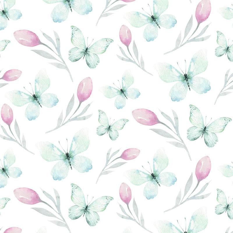 SCHMETTERLINGE UND TULPEN (AQUARELL-SCHMETTERLINGE)