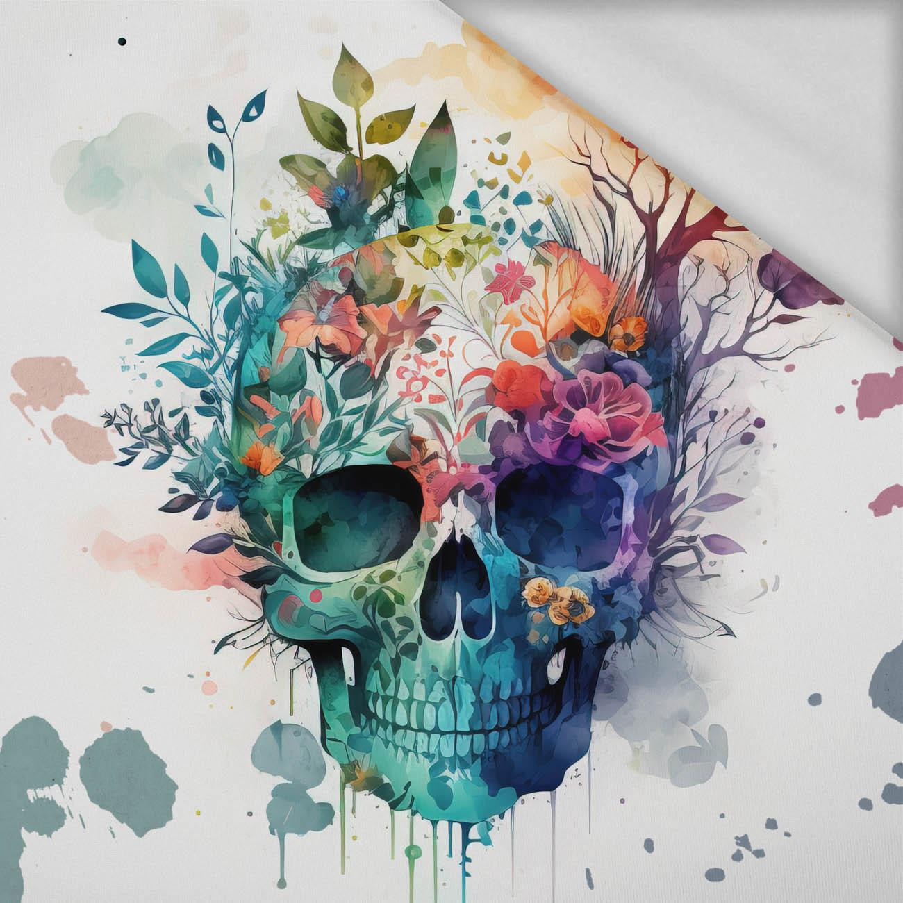 WATERCOLOR SKULL - Paneel (75cm x 80cm) Thermo lycra