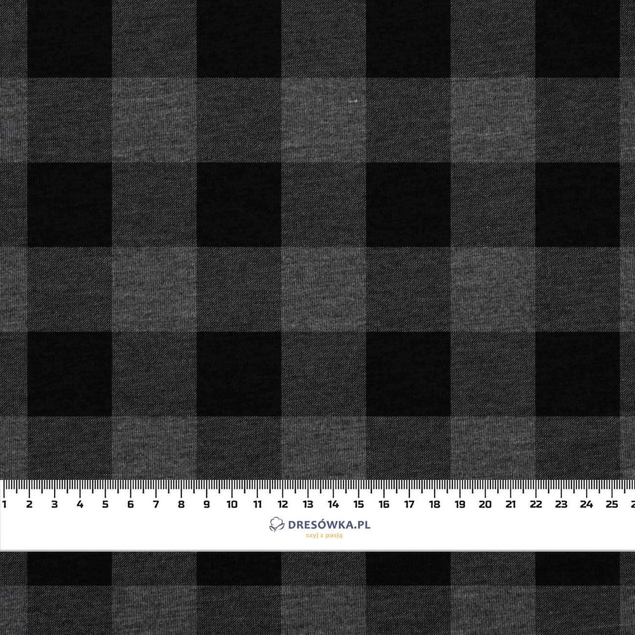VICHY GITTER SCHWARZ  / graphit - Sommersweat